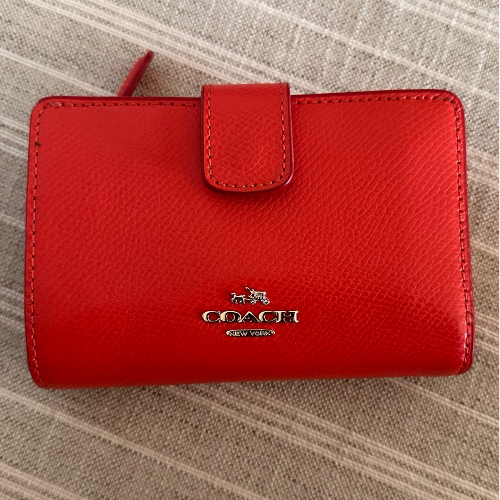 Coach Medium Red Leather Wallet